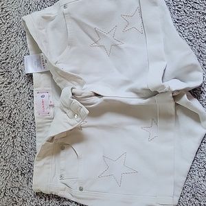 Sundry white denim shorts